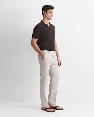 Jeffery Linen Blend Suit Pant in NATURAL