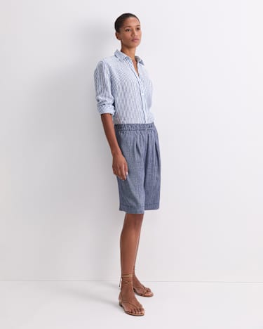 Rosa Elasticated Short in INDIGO