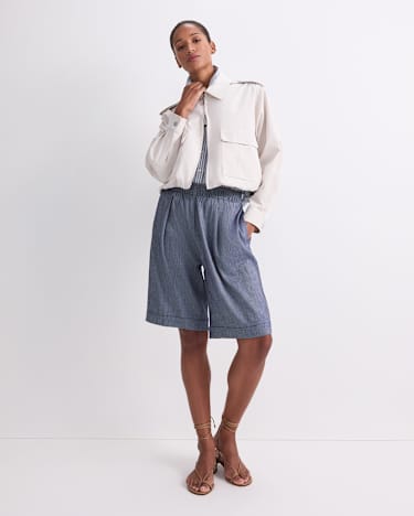 Rosa Elasticated Short in INDIGO