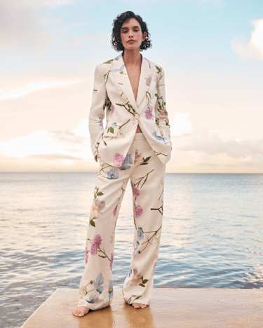 Garden Scatter Liberty Jacket in WHITE MULTI