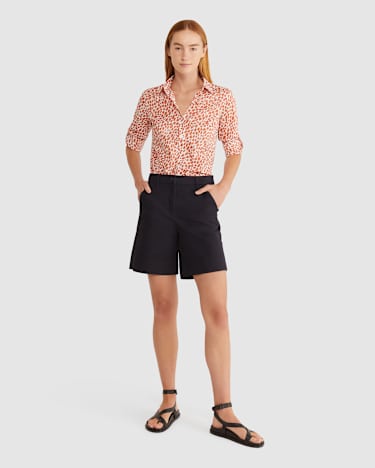 Dash Lily Voile Shirt in SIENNA/IVORY