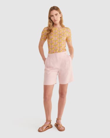 Clementina Liberty Tee in PINK MULTI