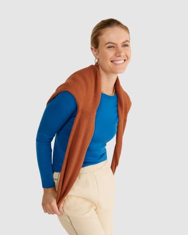 Addison Baby Wool Top in SAPPHIRE