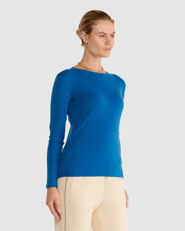 Addison Baby Wool Top in SAPPHIRE