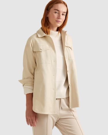 Allyson Overshirt Jacket in BEIGE