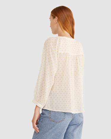 Garcia Spot Top in WHITE/GREEN