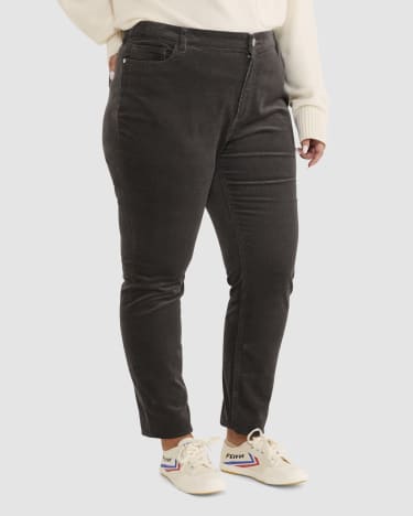 Cleo Cord Jean in CHARCOAL