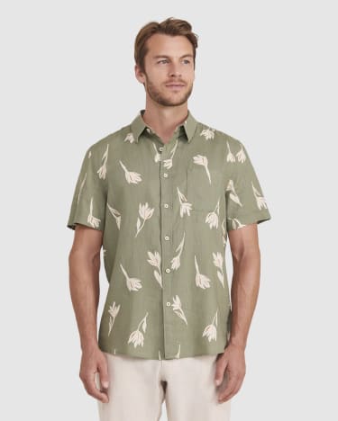 Hume Short Sleeve Shirt in OLIVE