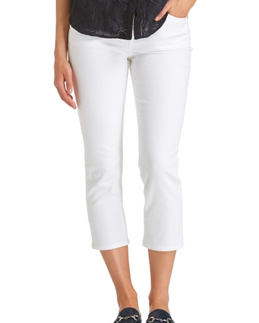 Simone Straight Crop Jean in WHITE