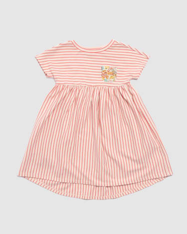 Lola Stripe Jersey Dress in PINK MULTI
