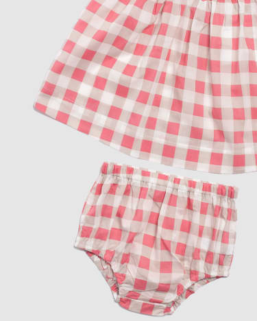 Cora Check Cotton Baby Set in MULTI CHECK