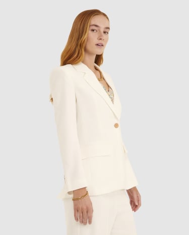 Tarni Suit Jacket in WHITE