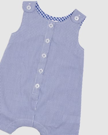 Fred Cotton Stripe Baby Shortall in BLUE MULTI