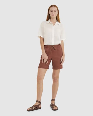 Dory Linen Shirt in IVORY