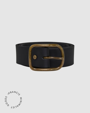 IEFrancis Leather Belt in BLACK