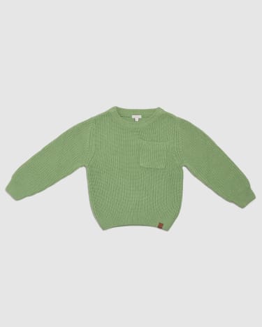 Peter Cotton Pocket Knit in SAGE