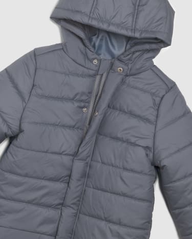 Quinn Quilted Puffer Jacket in AGED BLUE