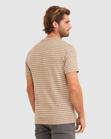 Stripe Melange Tee in MALT