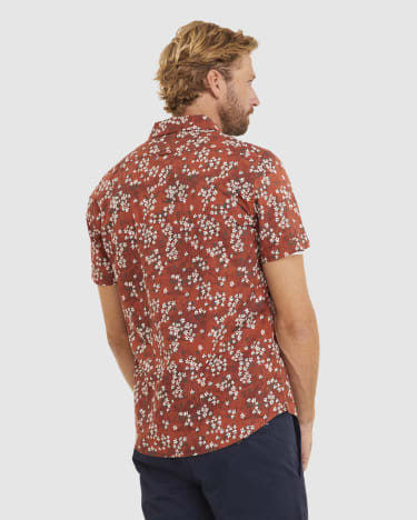 Paits Tapered Shirt in RED PLUM