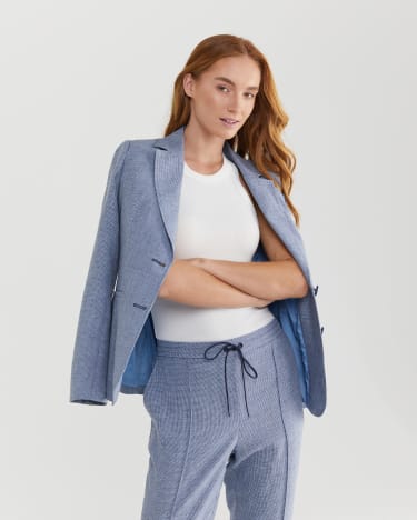 Stina Check Pant in BLUE