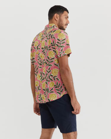 Jai Liberty Short Sleeve Shirt in FLAMINGO