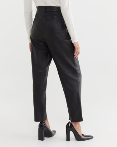Lulu Leather Pant in BLACK