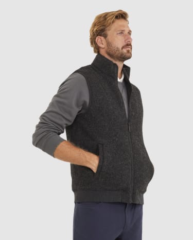Safford Fleece Vest in CHARCOAL