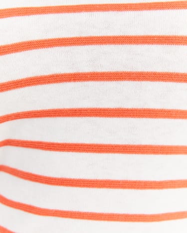 Alphine Textured Stripe Knit in IVORY/RED