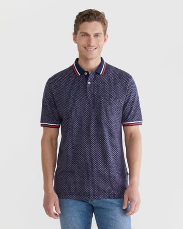 Lecce Print Polo in NAVY MULTI