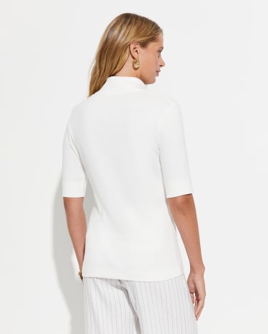 Lucy Funnel Neck Top in WHITE