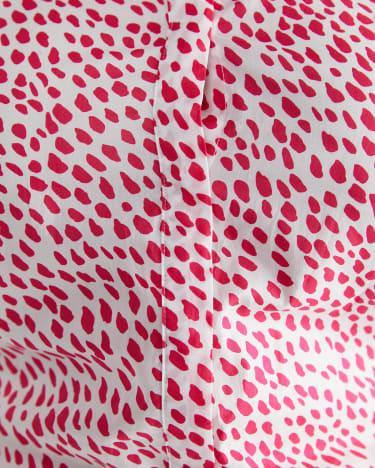 Dashed Lily Voile Short Sleeve Shirt in PINK/WHITE