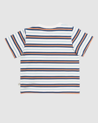 Alby Stripe Cotton Baby Tee in BLUE MULTI