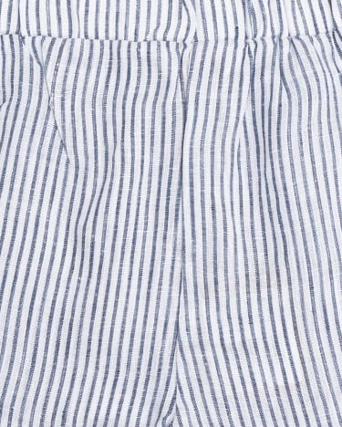 Daisy Stripe Frill Short in NAVY/WHITE