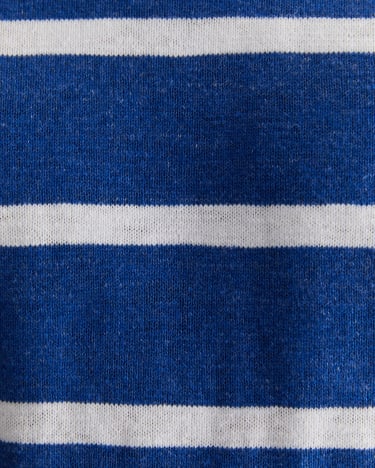 Oliver Stripe Knit in INDIGO/WHITE
