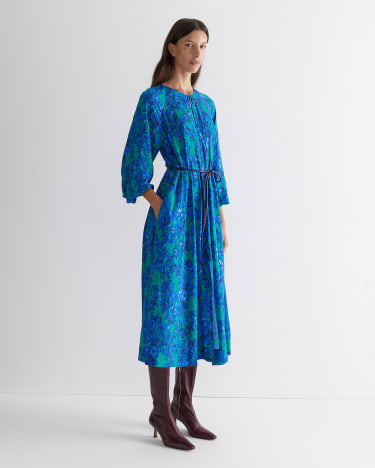 Hestia Liberty Dress in BLUE MULTI