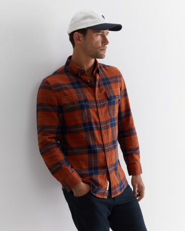 Hindsmarsh Check Shirt in ORANGE