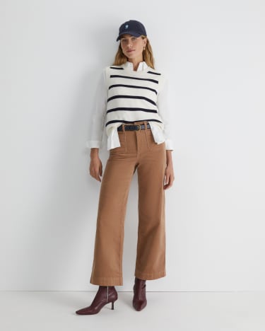 Cleo Cord Wide Leg Pant in CAMEL