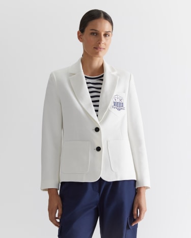 Club Jersey Blazer in MILK