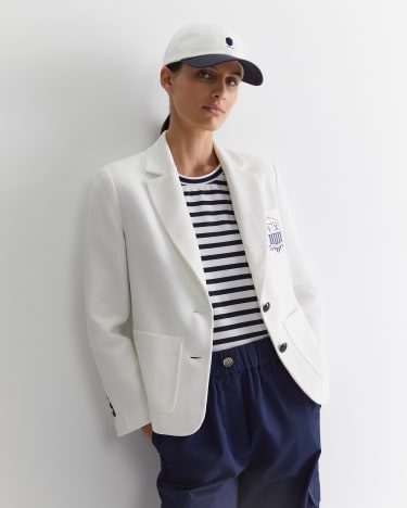 Club Jersey Blazer in MILK