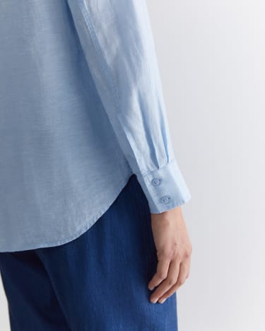 Dahlia Linen Shirt in LIGHT BLUE