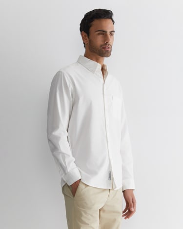 Oxford Long Sleeve Shirt in WHITE