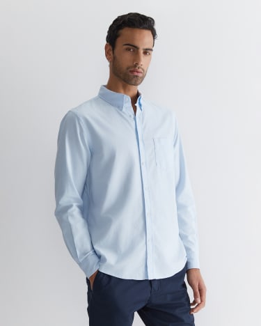Oxford Long Sleeve Shirt in FROST BLUE