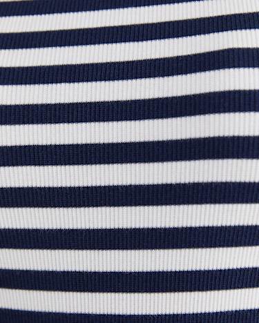 Julia Stripe Rib Tank in WHITE/NAVY