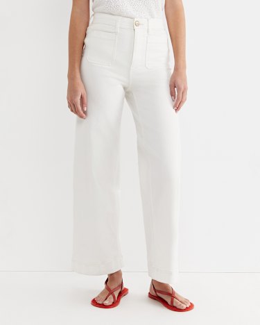 Nili Wide Leg Jean in IVORY