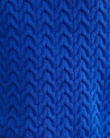 Elka Cable Cropped Vest in SORRENTO BLUE