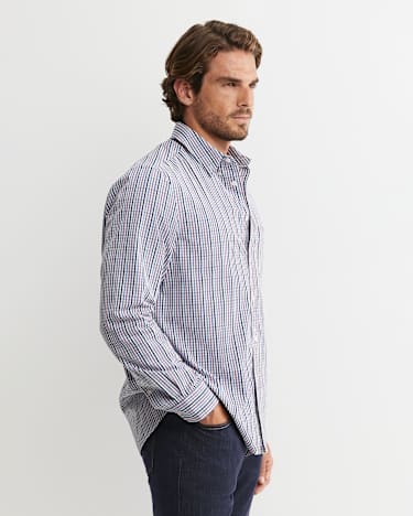 Gibson Long Sleeve Check Shirt in FIG