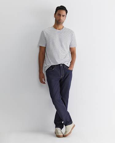 Supersoft Tee in WHITE/NAVY