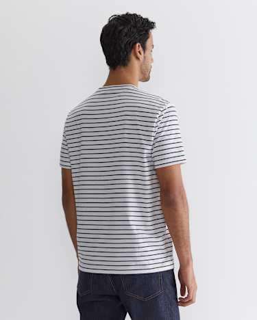 Supersoft Tee in WHITE/NAVY
