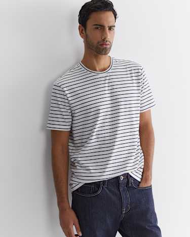 Supersoft Tee in WHITE/NAVY