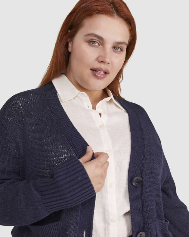 Josie Tape Yarn Cropped Cardi | Sportscraft